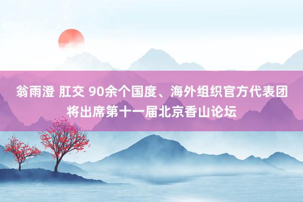 翁雨澄 肛交 90余个国度、海外组织官方代表团将出席第十一届北京香山论坛