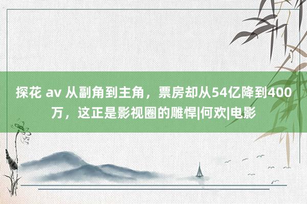 探花 av 从副角到主角，票房却从54亿降到400万，这正是影视圈的雕悍|何欢|电影