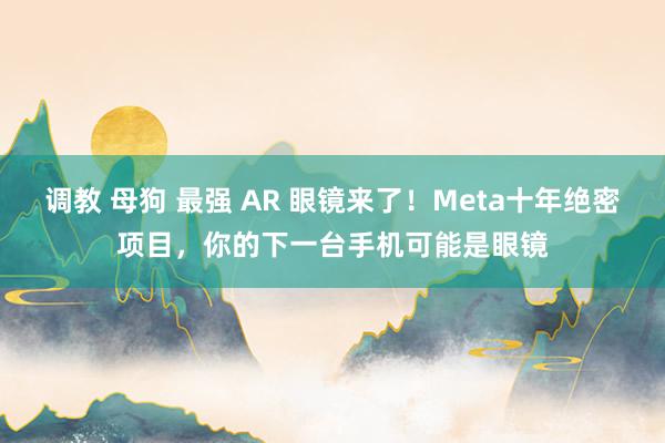 调教 母狗 最强 AR 眼镜来了！Meta十年绝密项目，你的下一台手机可能是眼镜