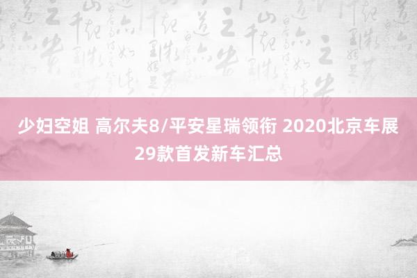 少妇空姐 高尔夫8/平安星瑞领衔 2020北京车展29款首发新车汇总