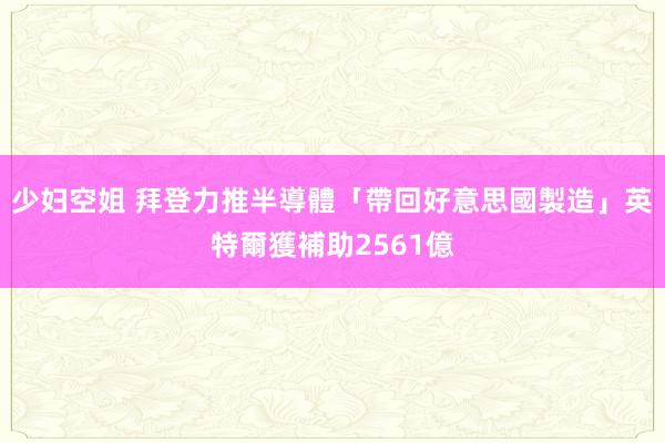 少妇空姐 拜登力推半導體「帶回好意思國製造」　英特爾獲補助2561億