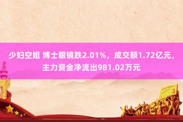 少妇空姐 博士眼镜跌2.01%，成交额1.72亿元，主力资金净流出981.02万元